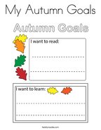 My Autumn Goals Coloring Page