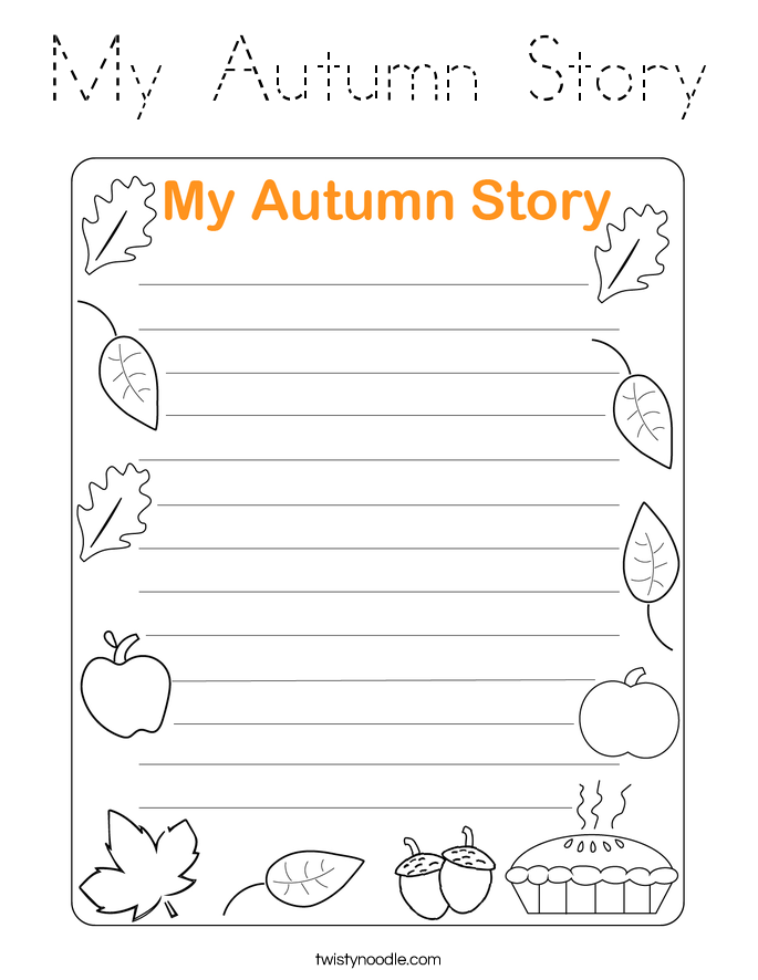My Autumn Story Coloring Page