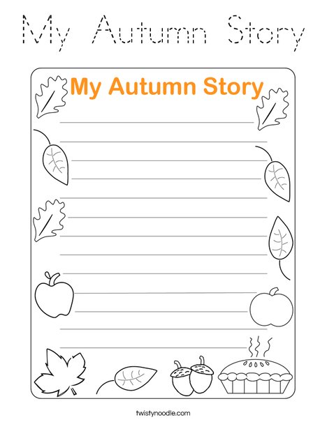 My Autumn Story Coloring Page