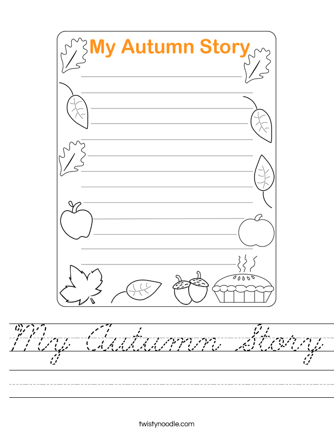 My Autumn Story Worksheet