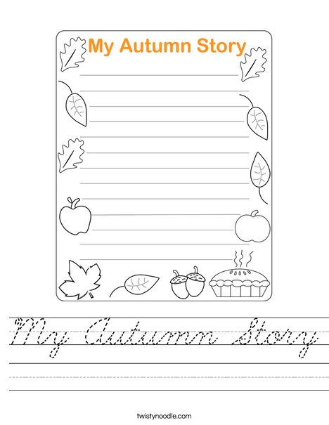 My Autumn Story Worksheet