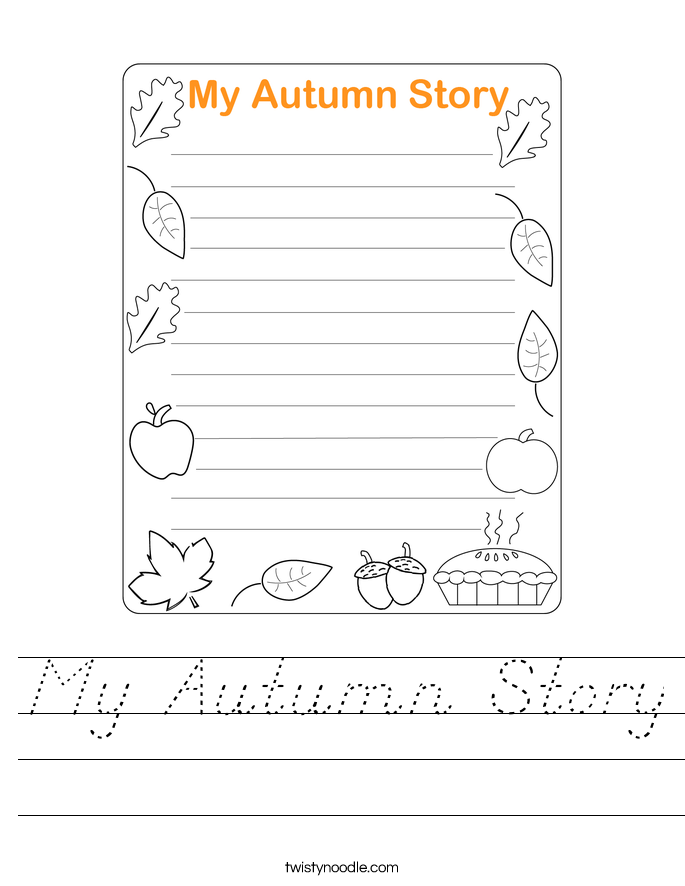 My Autumn Story Worksheet