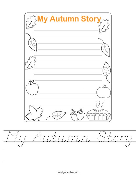 My Autumn Story Worksheet
