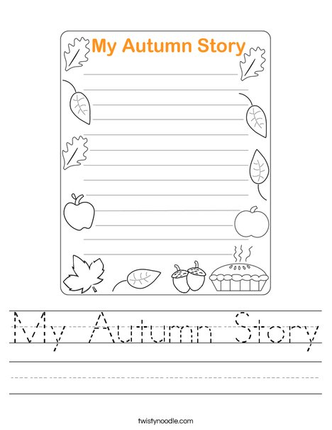 My Autumn Story Worksheet
