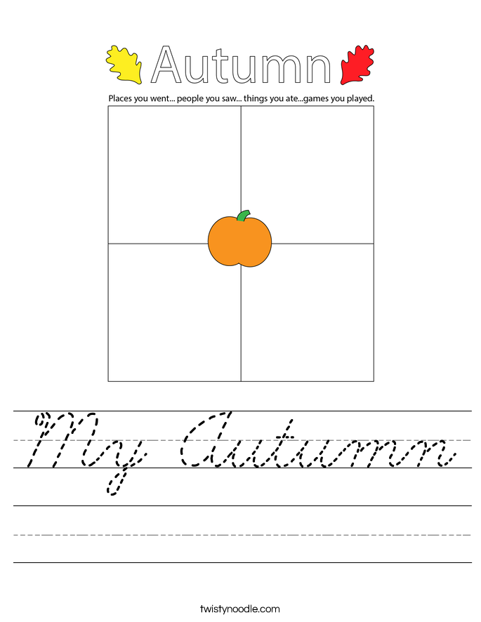 My Autumn Worksheet