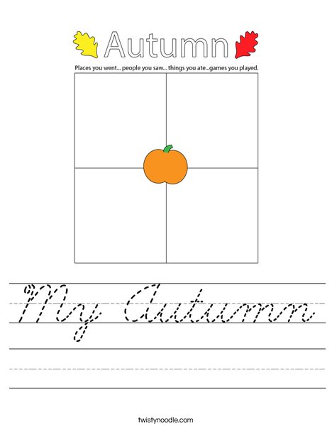 My Autumn Worksheet
