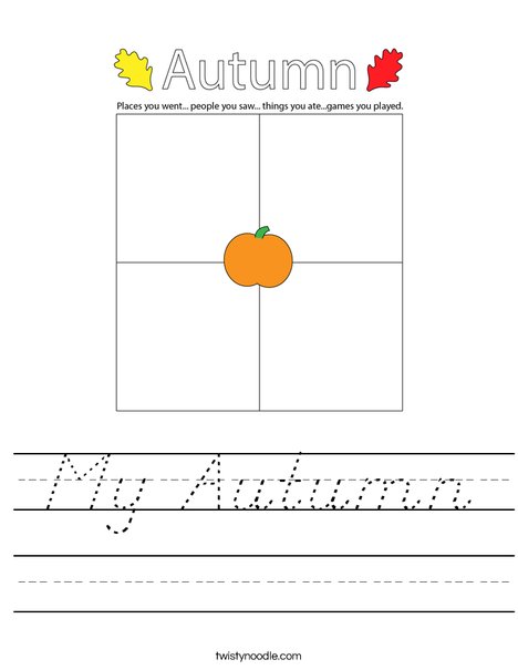 My Autumn Worksheet