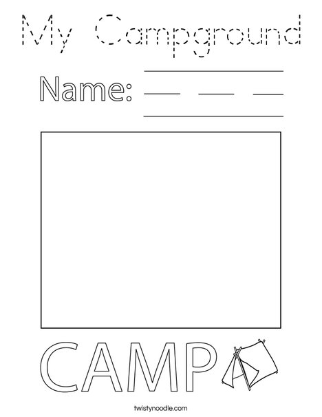 My Campground Coloring Page