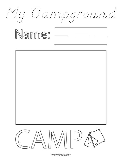 My Campground Coloring Page
