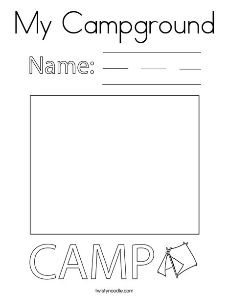 My Campground Coloring Page