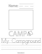 My Campground Handwriting Sheet