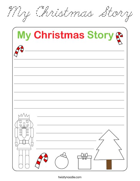 My Christmas Story Coloring Page