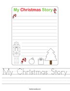 My Christmas Story Handwriting Sheet