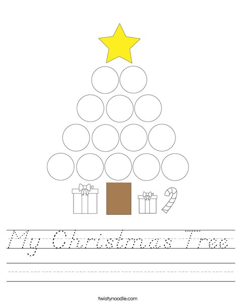 My Christmas Tree Worksheet