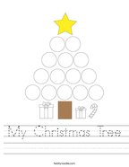 My Christmas Tree Handwriting Sheet