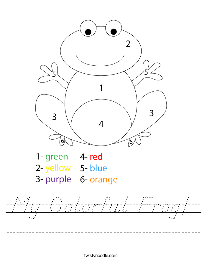 My Colorful Frog! Worksheet