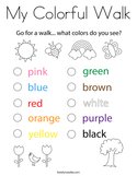 My Colorful Walk Coloring Page