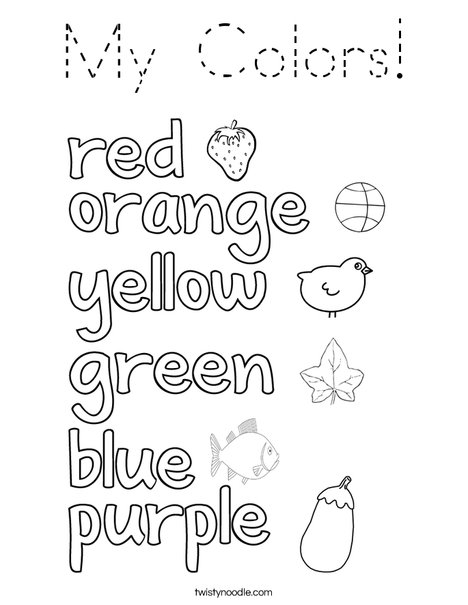 My Colors! Coloring Page