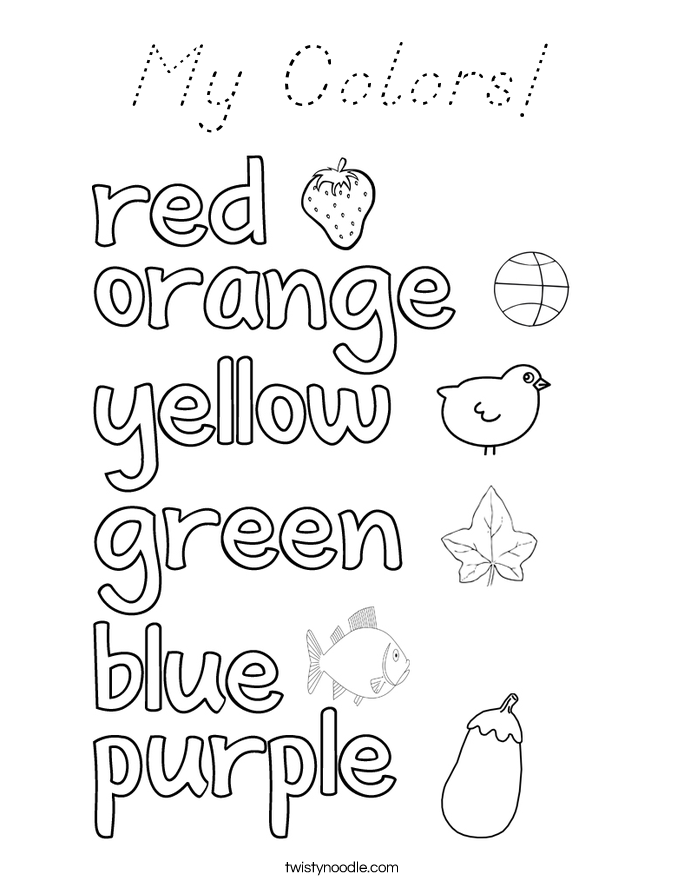 My Colors! Coloring Page