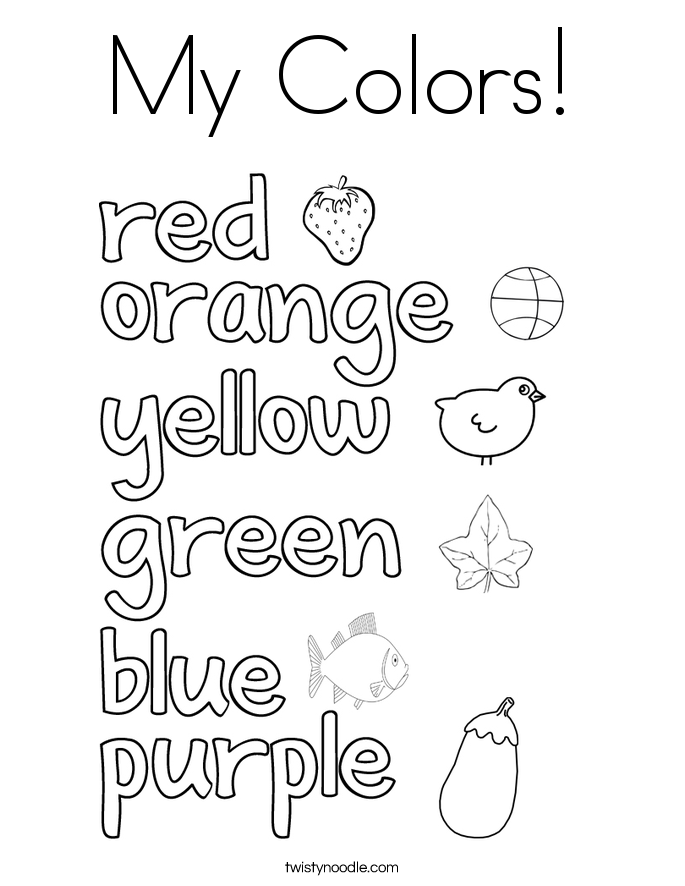 My Colors! Coloring Page