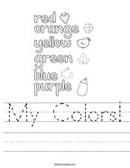My Colors Handwriting Sheet