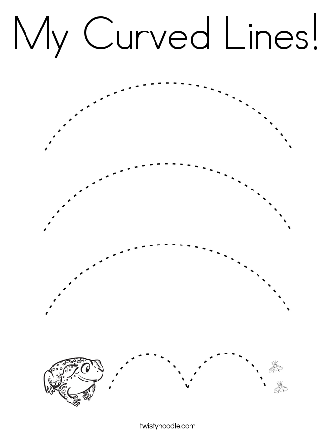 my curved lines coloring page twisty noodle