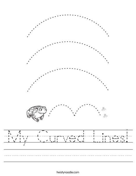 my curved lines worksheet twisty noodle