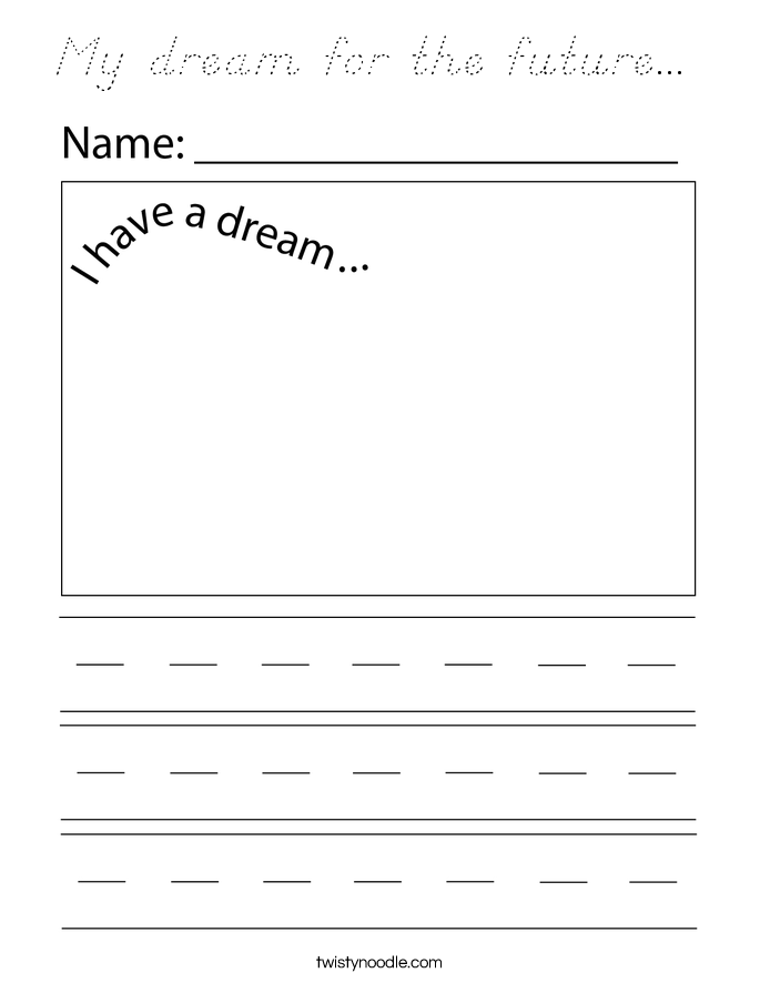 My dream for the future...  Coloring Page