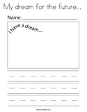 My dream for the future  Coloring Page