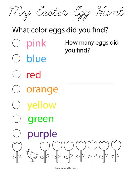 My Easter Egg Hunt Coloring Page