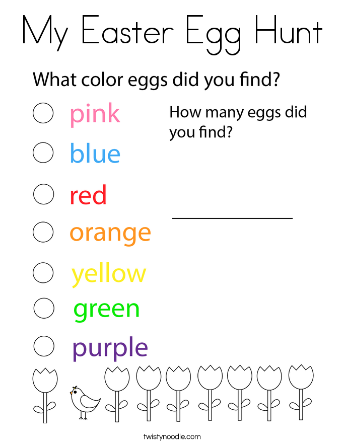 My Easter Egg Hunt Coloring Page