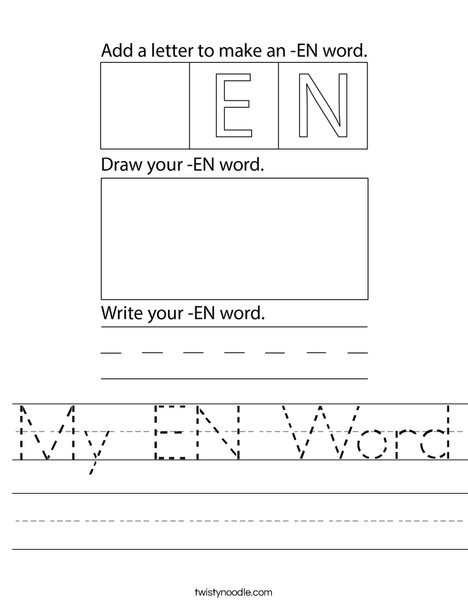 My EN Word Worksheet