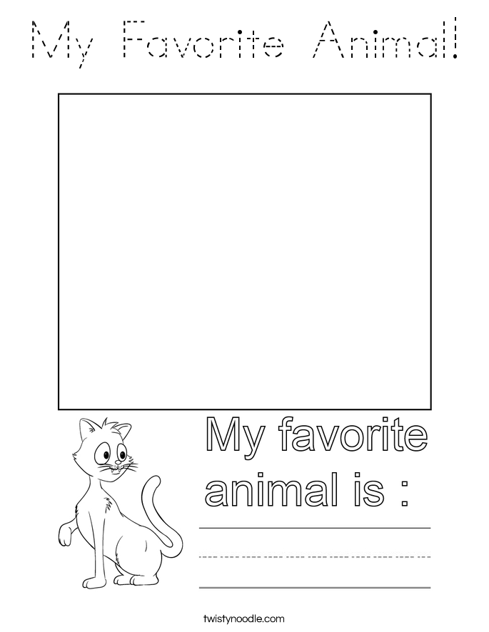 My Favorite Animal! Coloring Page