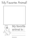 My Favorite Animal! Coloring Page