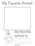 My Favorite Animal Coloring Page