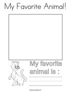 My Favorite Animal Coloring Page