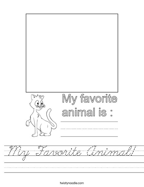 My Favorite Animal! Worksheet