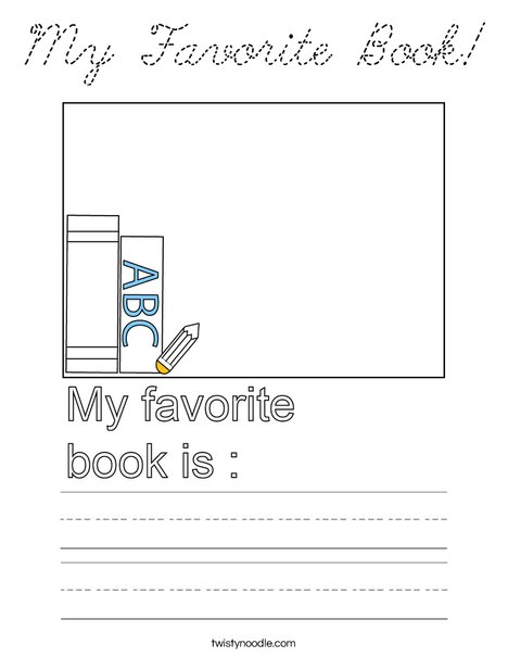My Favorite Book! Coloring Page