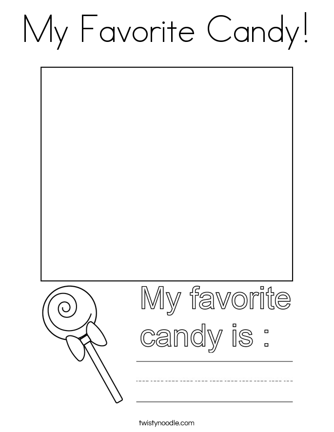 My Favorite Candy! Coloring Page