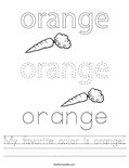 My favorite color is orange! Worksheet