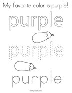 My favorite color is purple Coloring Page
