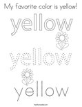 My favorite color is yellow! Coloring Page