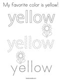 My favorite color is yellow Coloring Page