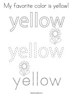 My favorite color is yellow Coloring Page