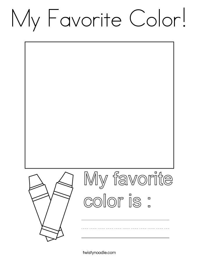 My Favorite Color! Coloring Page