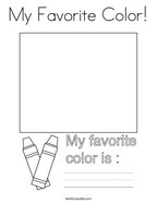 My Favorite Color Coloring Page