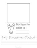 My Favorite Color! Worksheet