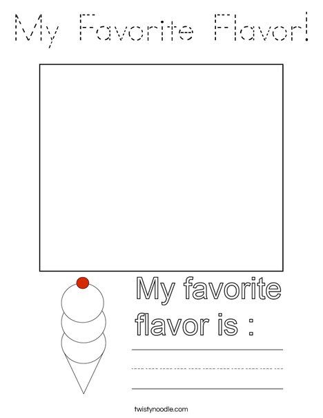 My Favorite Flavor! Coloring Page