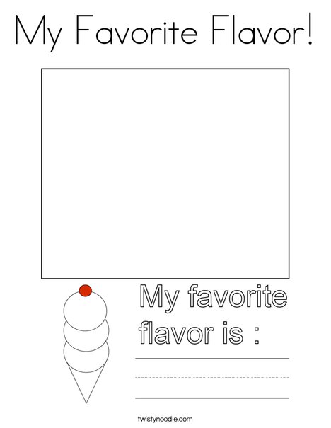 My Favorite Flavor! Coloring Page