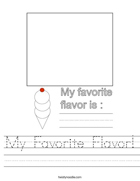 My Favorite Flavor! Worksheet